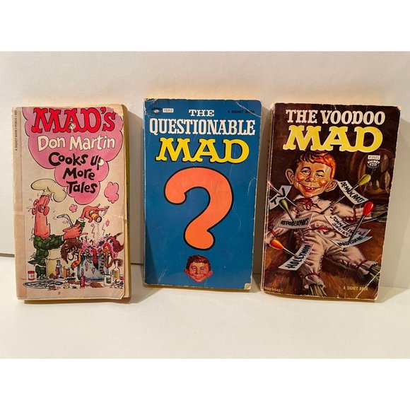 Vintage MAD Books Lot- Voodoo Mad, Questionable Mad, Don Martin Cooks Up More Ta - Picture 2 of 11